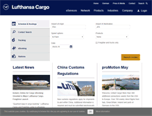 Tablet Screenshot of lufthansa-cargo.com
